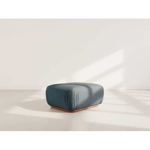 Penelope - Pouf En Velours Texturé Noir