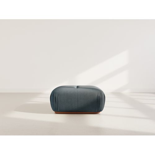 Penelope - Pouf En Velours Texturé Noir