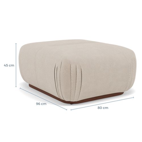 Penelope - Pouf En Velours Texturé Noir