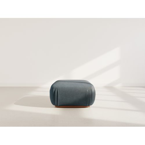 Penelope - Pouf En Velours Texturé Noir