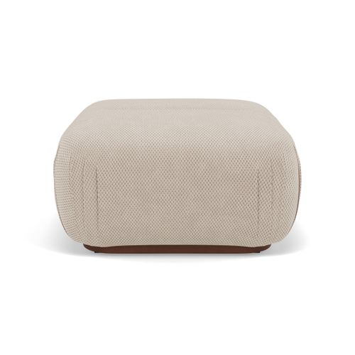 Penelope - Pouf En Velours Texturé Beige