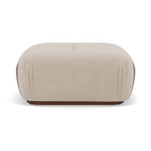 Penelope - Pouf En Velours Texturé Beige