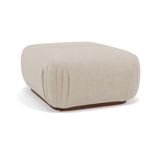 Penelope - Pouf En Velours Texturé Beige