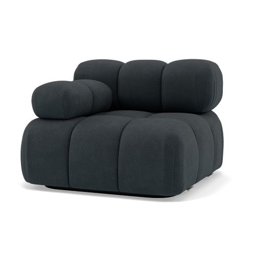 Ruby - Module D'assise Gauche En Velours Texturé