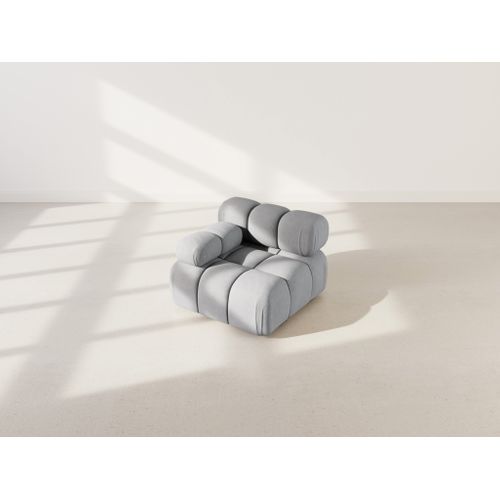 Ruby - Module D'assise Gauche En Velours Texturé