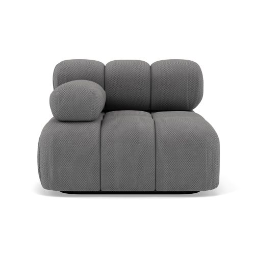 Ruby - Module D'assise Gauche En Velours Texturé