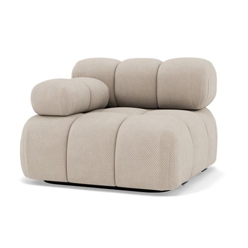 Ruby - Module D'assise Gauche En Velours Texturé