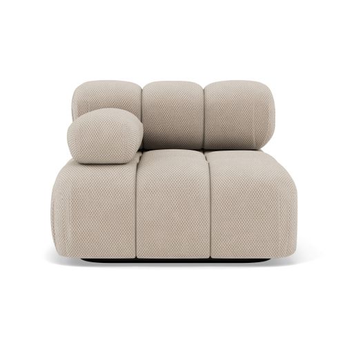 Ruby - Module D'assise Gauche En Velours Texturé