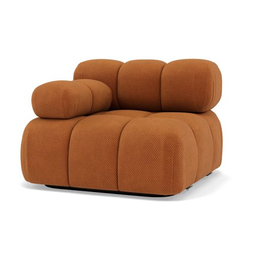 Ruby - Module D'assise Gauche En Velours Texturé