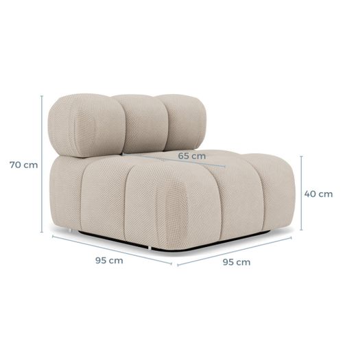 Ruby - Module D'assise En Velours Texturé