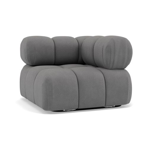 Ruby - Module D'assise D'angle Droit En Velours Texturé