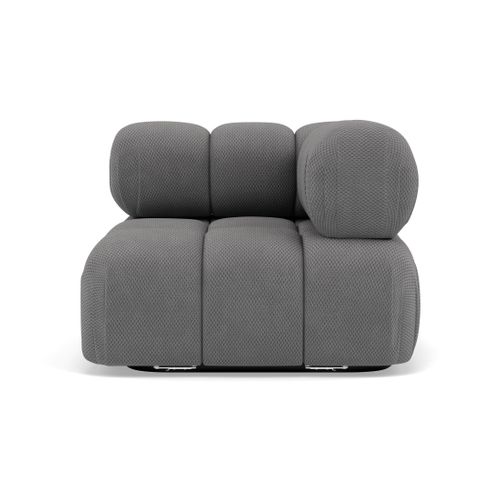 Ruby - Module D'assise D'angle Droit En Velours Texturé