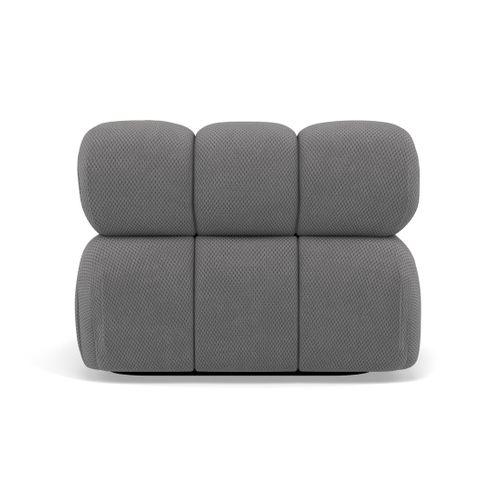 Ruby - Module D'assise D'angle Droit En Velours Texturé