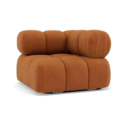 Ruby - Module D'assise D'angle Droit En Velours Texturé