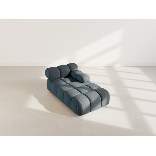 Ruby - Module D'assise Méridienne Droite En Velours Texturé