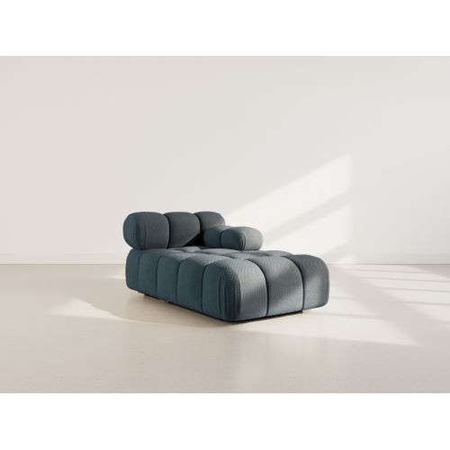 Ruby - Module D'assise Méridienne Droite En Velours Texturé