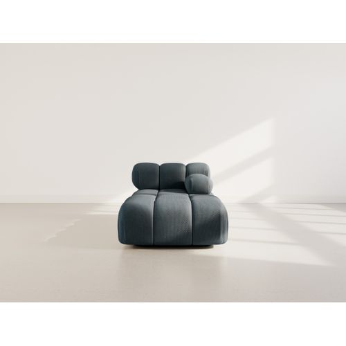 Ruby - Module D'assise Méridienne Droite En Velours Texturé