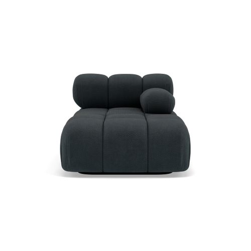 Ruby - Module D'assise Méridienne Droite En Velours Texturé