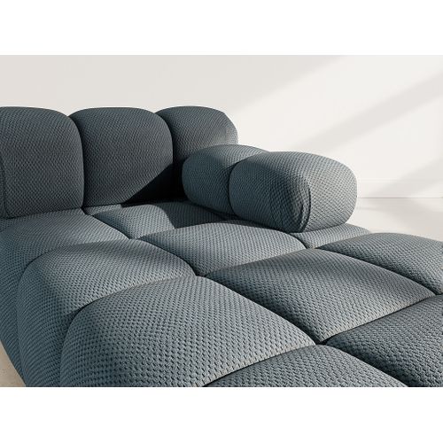 Ruby - Module D'assise Méridienne Droite En Velours Texturé