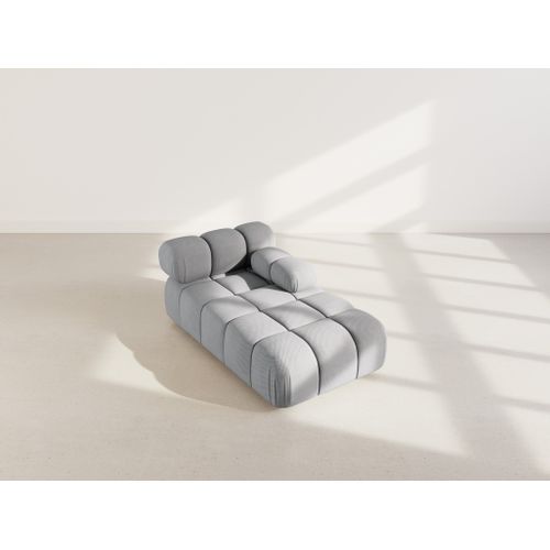 Ruby - Module D'assise Méridienne Droite En Velours Texturé