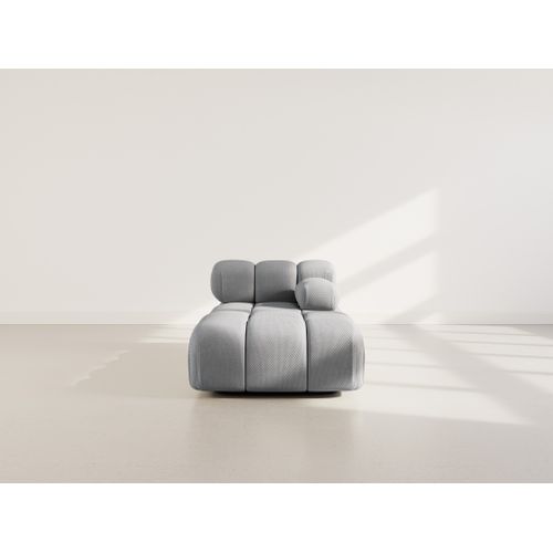 Ruby - Module D'assise Méridienne Droite En Velours Texturé