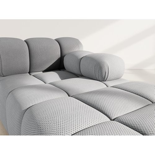 Ruby - Module D'assise Méridienne Droite En Velours Texturé