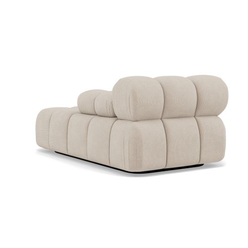 Ruby - Module D'assise Méridienne Droite En Velours Texturé