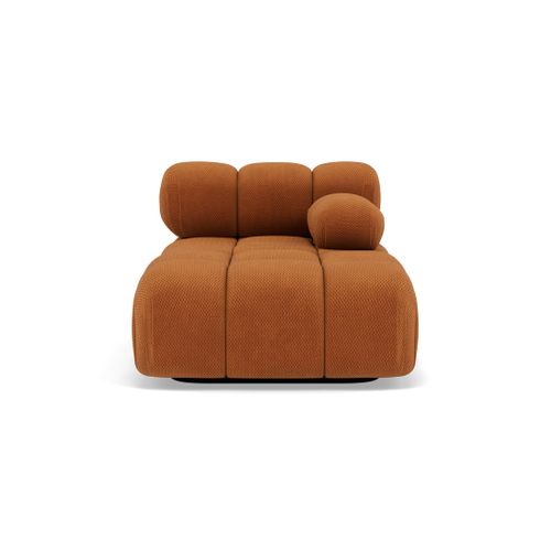 Ruby - Module D'assise Méridienne Droite En Velours Texturé