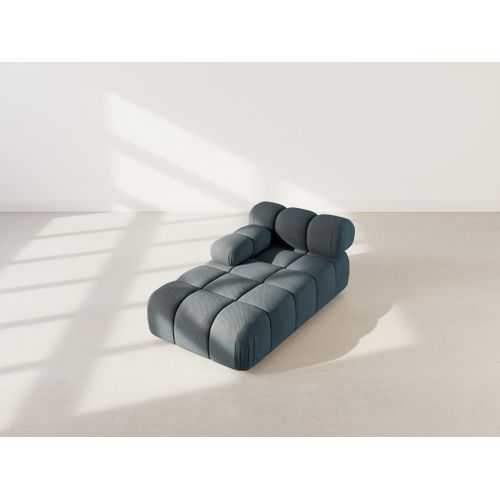 Ruby - Module D'assise Méridienne Gauche En Velours Texturé