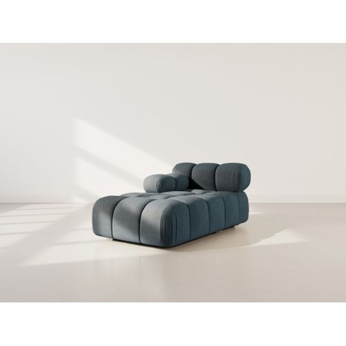 Ruby - Module D'assise Méridienne Gauche En Velours Texturé