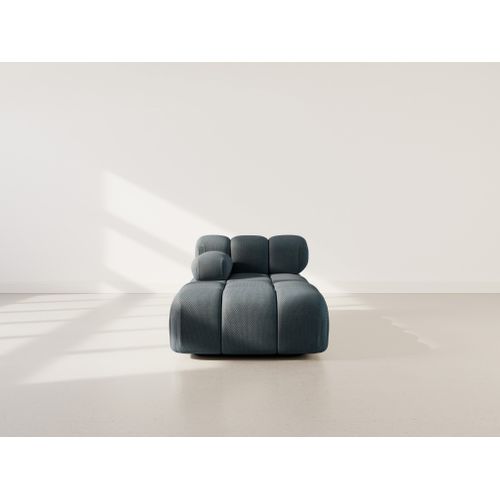 Ruby - Module D'assise Méridienne Gauche En Velours Texturé