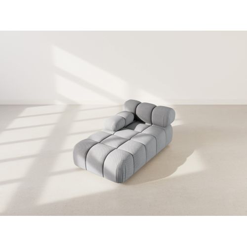 Ruby - Module D'assise Méridienne Gauche En Velours Texturé