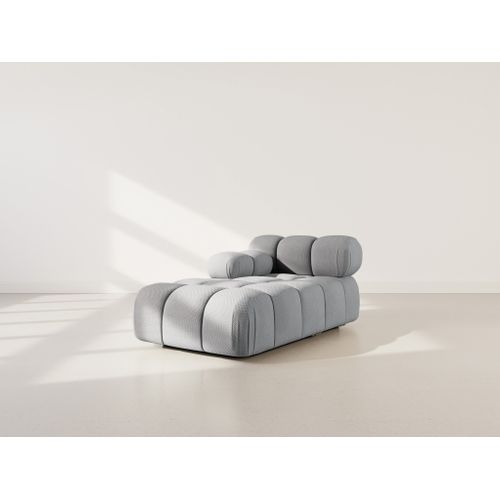 Ruby - Module D'assise Méridienne Gauche En Velours Texturé