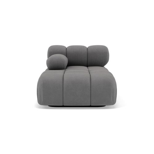 Ruby - Module D'assise Méridienne Gauche En Velours Texturé