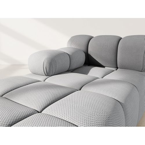 Ruby - Module D'assise Méridienne Gauche En Velours Texturé