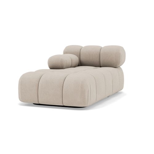 Ruby - Module D'assise Méridienne Gauche En Velours Texturé