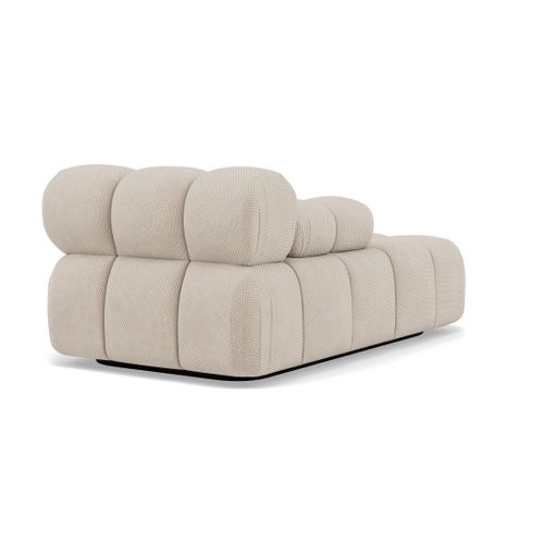 Ruby - Module D'assise Méridienne Gauche En Velours Texturé