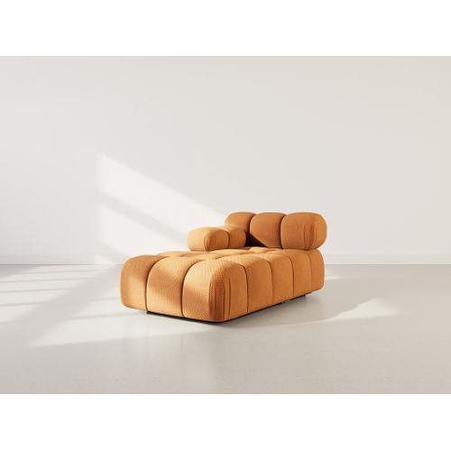 Ruby - Module D'assise Méridienne Gauche En Velours Texturé