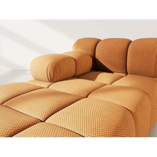 Ruby - Module D'assise Méridienne Gauche En Velours Texturé