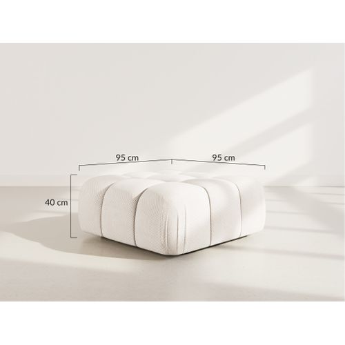 Ruby - Pouf En Velours Texturé Noir