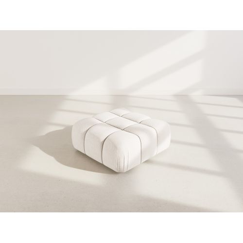 Ruby - Pouf En Velours Texturé Beige