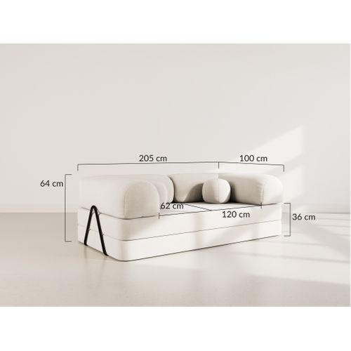 Canapé Droit Convertible 3 Places Nebula En Velours Texturé Terracotta