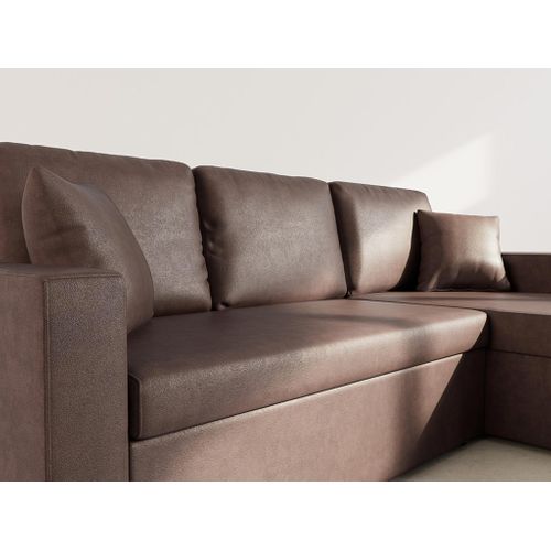 Cyrus - Canapé D'angle Réversible 4 Places - Convertible Avec Coffre - En Simili