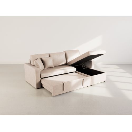Cyrus - Canapé D'angle Réversible 4 Places - Convertible Avec Coffre - En Simili