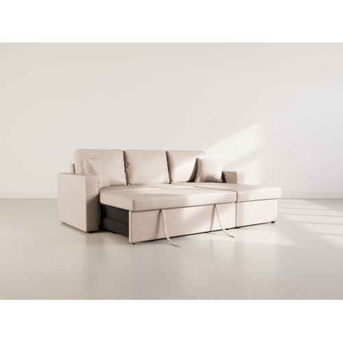 Cyrus - Canapé D'angle Réversible 4 Places - Convertible Avec Coffre - En Simili