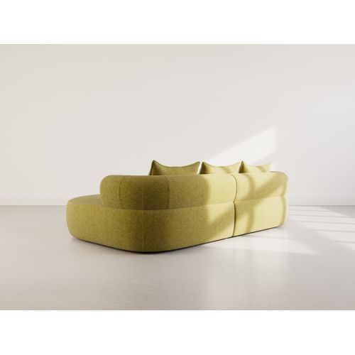 Angela - Canapé D'angle Droit 4 Places En Velours Texturé