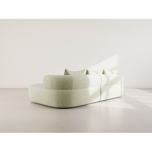 Angela - Canapé D'angle Droit 4 Places En Velours Texturé