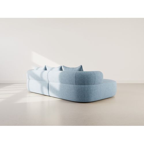 Angela - Canapé D'angle Gauche 4 Places En Velours Texturé