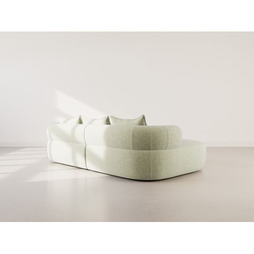 Angela - Canapé D'angle Gauche 4 Places En Velours Texturé