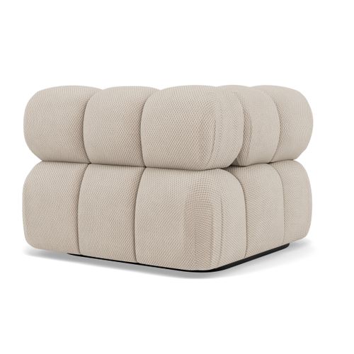 Ruby - Module D'assise D'angle Gauche En Velours Texturé